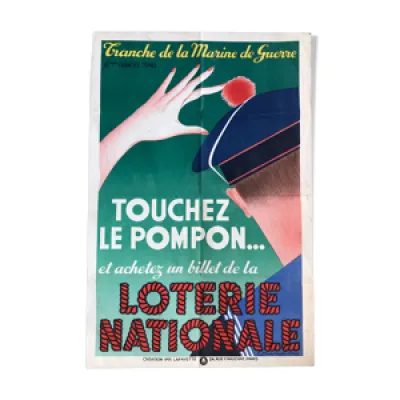 Affiche ancienne Loterie - 1940