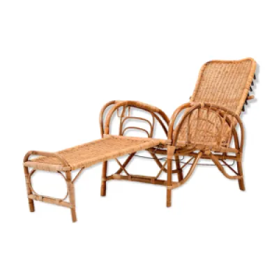 Chaise longue danoise - 1960 bambou