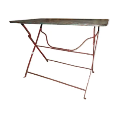 Table en métal de bistrot - pliante fer