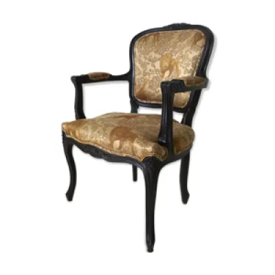Black baroque armchair - fabric