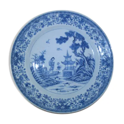 Assiette bleu blanc chinoise - chine