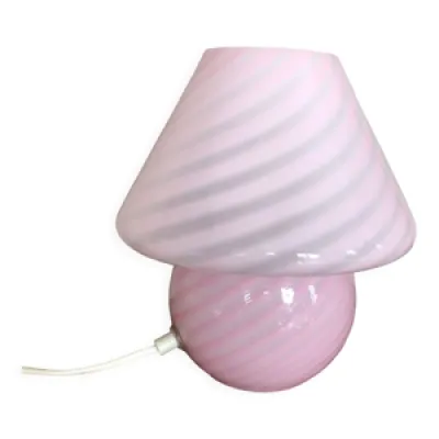 lampe de chevet rose - murano verre