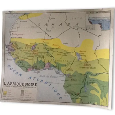 Carte géographique vintage - noire