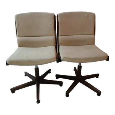 2 fauteuils de bureau - bois