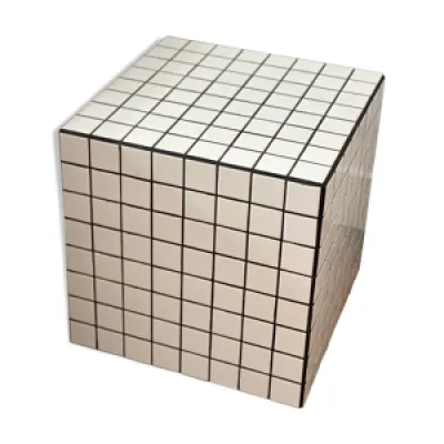 Table d'appoint cube - blanc bout