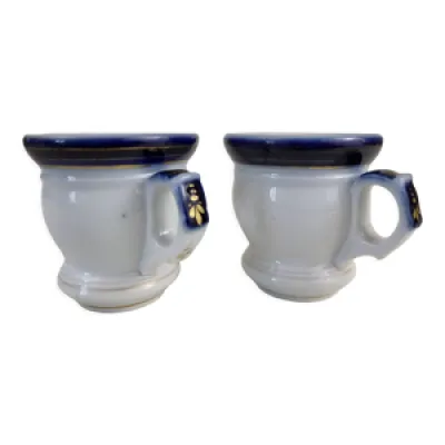 paire de tasses brulots - porcelaine