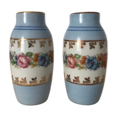 Paire de vases anciens - porcelaine limoges