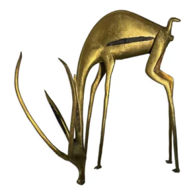 Gazelle ou antilope d’afrique, - laiton massif