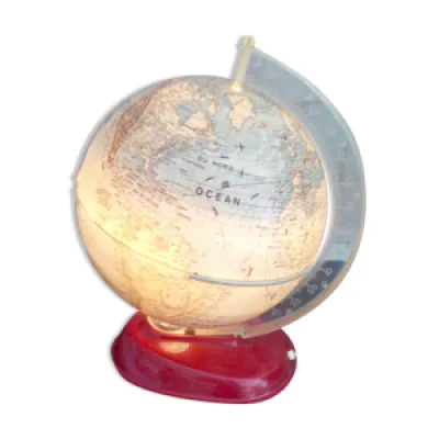 Globe terrestre lumineux, - 1950 ancienne