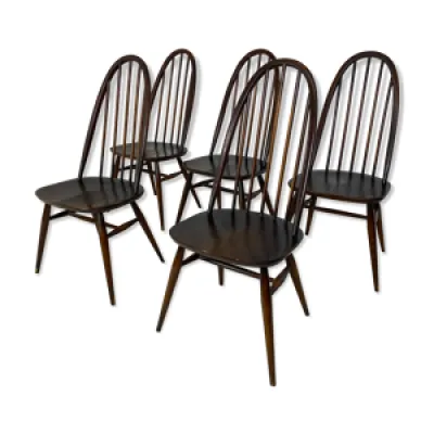 Ensemble de 5 chaises - 1960 style scandinave