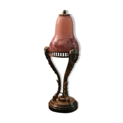 Ancienne lampe a petrole - empire bronze