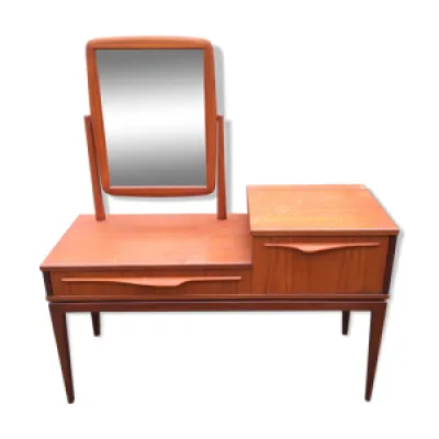 Coiffeuse vintage scandinave - tiroir miroir