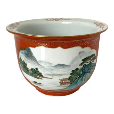 Jardinière chinoise - porcelaine fond