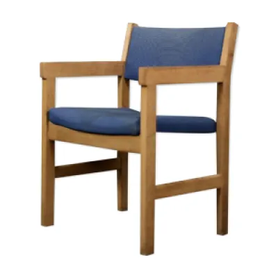 chaise vintage en chêne - bleu tissu