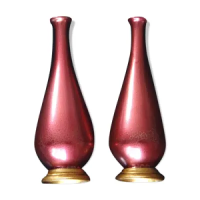 Paire de vases soliflore - porcelaine vase