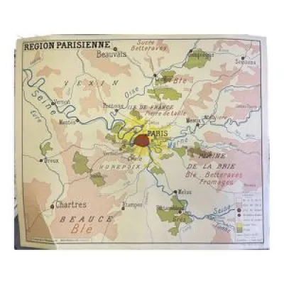 Carte scolaire Paris - 1950