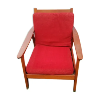 Fauteuil 1950 style teck - scandinave