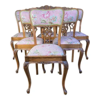 6 chaises anglaises, - style louis