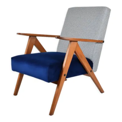 fauteuil d’origine - velours bleu