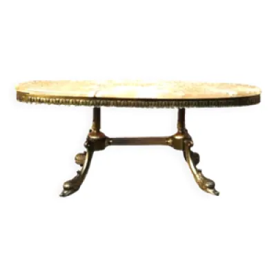 table en bronze et onyx, - style