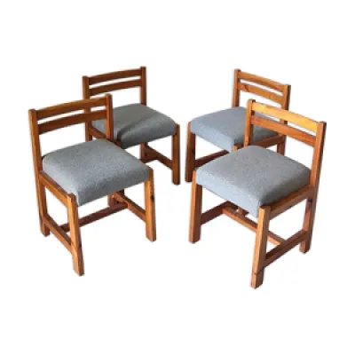 4 chaises modernistes - 1960 tissu