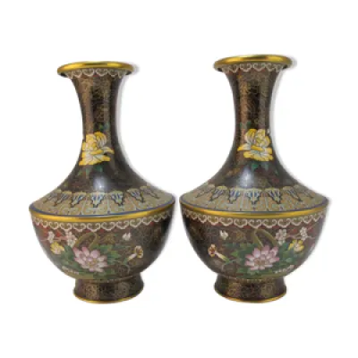 Paire de vases chinois - bronze chine