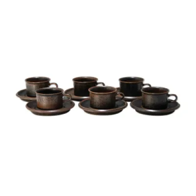 Set de 6 tasses à café - arabia ruska ulla