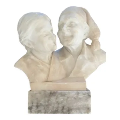 Sculpture couple marié - marbre