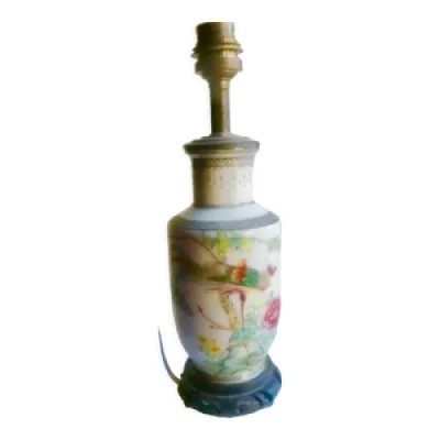 Pied de lampe -vase chinois - porcelaine canton