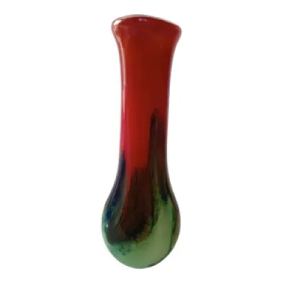 vase multicolore  pâte - verre