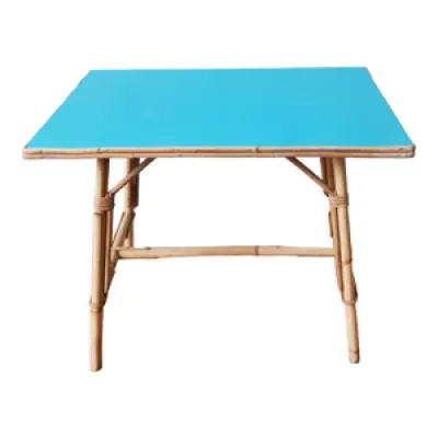 Table rectangulaire en - rotin bureau