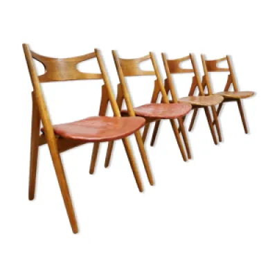 4 chaises danoises du - milieu