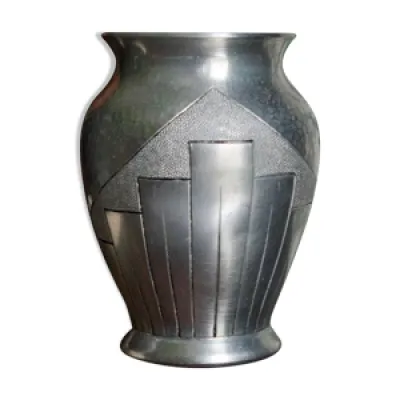 Vase art Déco en aluminium