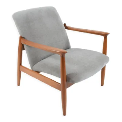 fauteuil vintage restauré - gris