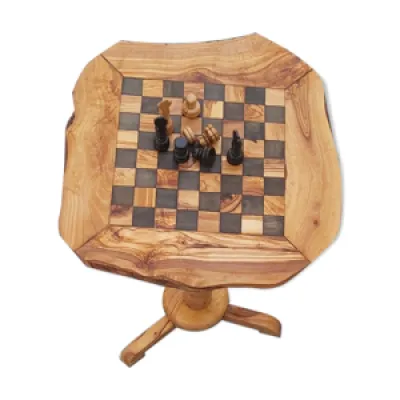 Table d'échecs avec - bois rustique