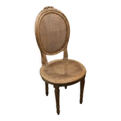 chaise Louis XVI en hêtre - cannage