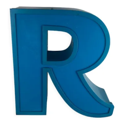 Lettre R d’enseigne - plexiglas aluminium