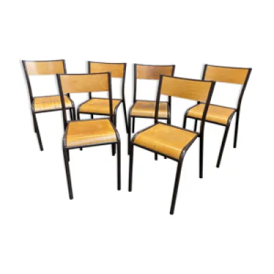 Lot de 6 chaises d'école