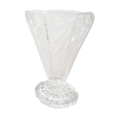 Ancien vase art déco - transparent verre