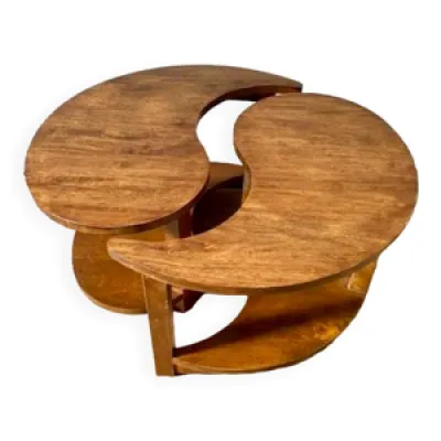table basse vintage en - massif bois