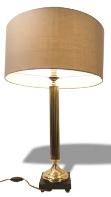 Lampe EMPIRE Colonne - bronze marbre table