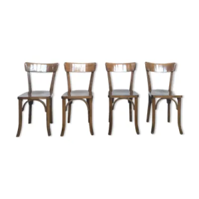 Série de 4 chaises bistrot - brasserie