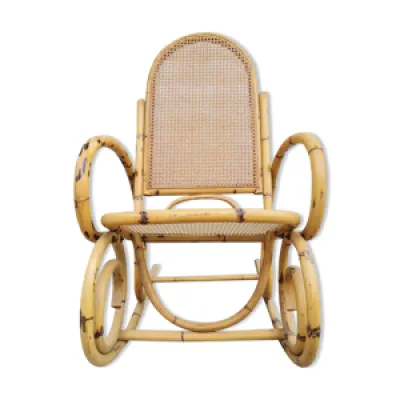 rocking-chair chair en - rotin