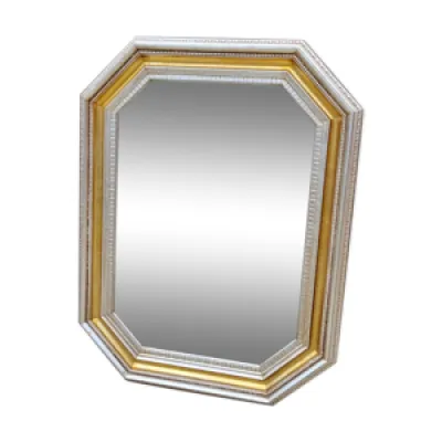 Miroir octogonal bois - frise