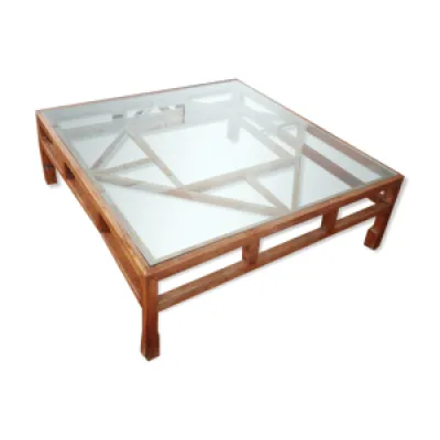Table basse Pacific Compagnie - plateau verre