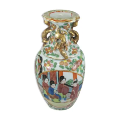 Ancien vase chinois famille - rose