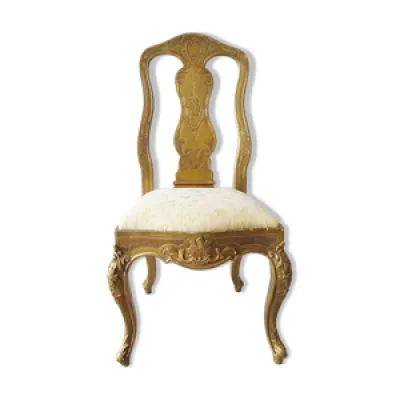 Chaise baroque dorée, - louis bois