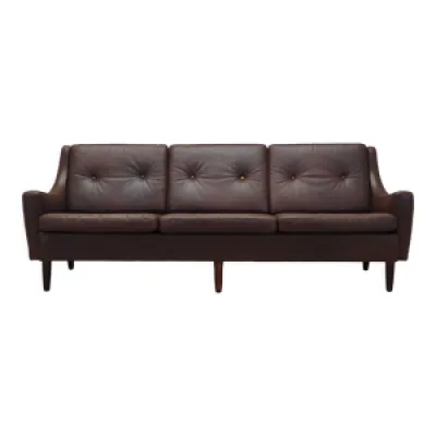 Canapé en cuir marron, - design