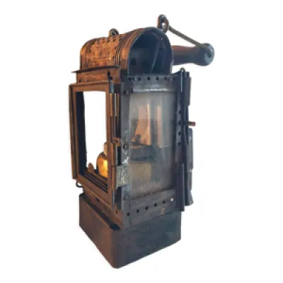 lampe lanterne de cheminot - fer