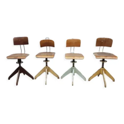 4 chaises Bemefa vintage - industrielles